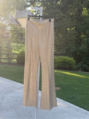 Flying Tomato Metallic Gold Flare Pants